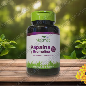 Papaína y Bromelina. 100 Tabs Vidanat.